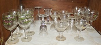 #161 Lot Of 20 Stemware (in Cabinet)