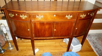 #162 Flamed Mahogany Banded Sideboard Cabinet