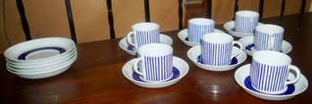 #163 Mid Century Coffee Set 7 Cups & 5 Saucers