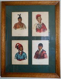 #172 Framed Native Indian Litho Plates 22 X 28.5