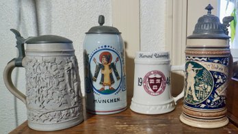 #175 Lot Of 4 Steins