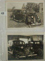 #43- Lot Of 4 Car Wreck Photographs- 5 X 7 's