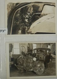#45- Lot Of 4 Car Wreck Photographs- 5 X 7 's