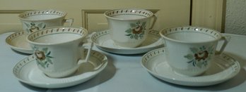 #288 Set Of 4 Adams Cups & Saucers