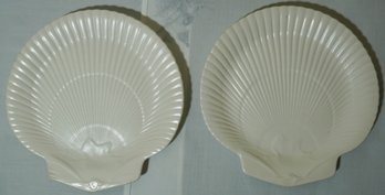 #299 Lot Of 2 Wedgewood Shell Plates 9'