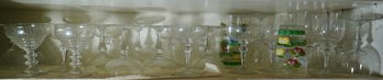 #300 Shelf Lot Of 29 Glasses