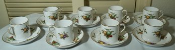 #308 Set Of 8 Spode Demitasse Cups & Saucers