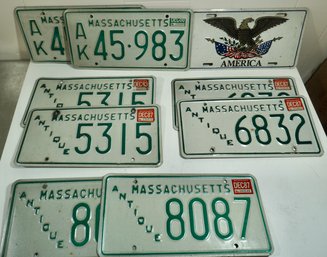 Lot Of 8 Antique License Plates  1