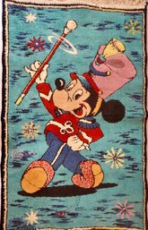 Vintage Mickey Mouse Rug ( Belgium ). 36' X 21.5'