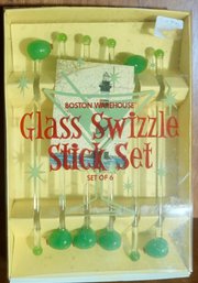 #328 Glass Swizzle Stick Set