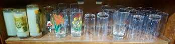 #337 Shelf Lot Of Glasses