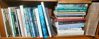 #345 Shelf Lot Of Books (Bird Books & Dictionary)