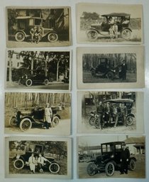 #51 Lot Of 8 Ford Model T's RPPC, Colored Postcards & Photos
