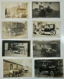 #57 Lot Of 8 Ford Model T's RPPC, Colored Postcards & Photos