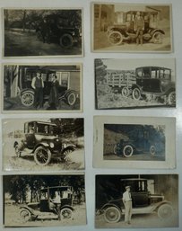 #56 Lot Of 8 Ford Model T's RPPC, Colored Postcards & Photos