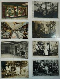 #63 Lot Of 8 House Interior's & Outside RPPC, Colored Postcards & Photos