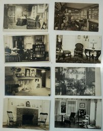 #65 Lot Of 8 House Interior's Stickley Mission Oak Furniture RPPC, Colored Postcards & Photos