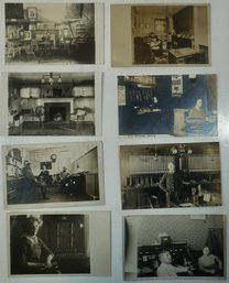 #72 Lot Of 8 House Interior's RPPC, Colored Postcards & Photos