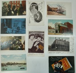 #93 Lot Of 10 Misc. RPPC, Colored Postcards & Photos