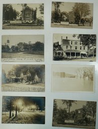 #99 Lot Of 8 Mass Towns RPPC, Colored Postcards & Photos