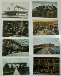 #104 Lot Of 8 Various State Landmarks  RPPC, Colored Postcards & Photos