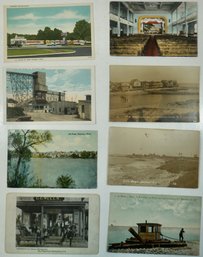 #105 Lot Of 8 Various State Landmarks  RPPC, Colored Postcards & Photos