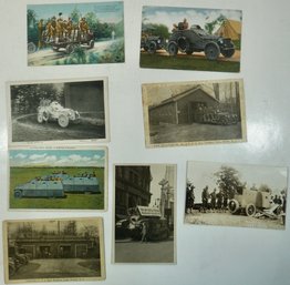 #107 Lot Of 8 Military RPPC, Colored Postcards & Photos