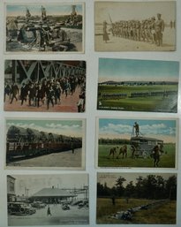 #111 Lot Of 8 Military RPPC, Colored Postcards & Photos