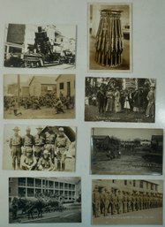#115 Lot Of 8 Military RPPC, Colored Postcards & Photos