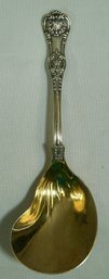 394- English King By Tiffany & Co Sterling Berry Spoon- 1886 M- 4.37 Troy Oz