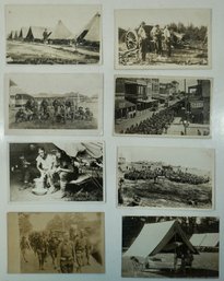 #116 Lot Of 8 Military RPPC, Colored Postcards & Photos