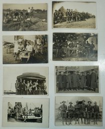 #117 Lot Of 8 Military RPPC, Colored Postcards & Photos