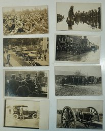 #118 Lot Of 8 Military RPPC, Colored Postcards & Photos
