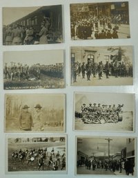 #119 Lot Of 8 Military RPPC, Colored Postcards & Photos