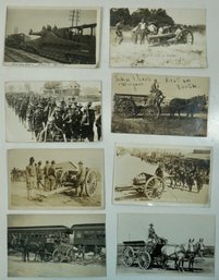 #120 Lot Of 8 Military RPPC, Colored Postcards & Photos