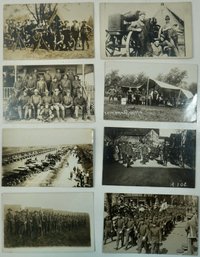 #122 Lot Of 8 Military RPPC, Colored Postcards & Photos