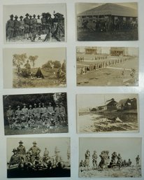 #125 Lot Of 8 Military RPPC, Colored Postcards & Photos
