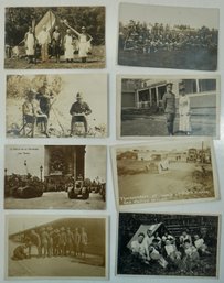 #127 Lot Of 8 Military RPPC, Colored Postcards & Photos