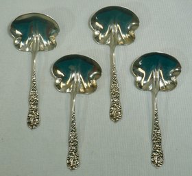 407- Lot Of 4 Dominick & Haff Bon Bon Sterling Spoons - 2.3 Troy Oz