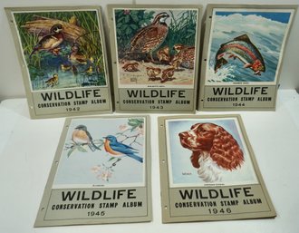 #17 Lot Of 5 1943-1946 Wildlife Conservation Stamp Album (complete)