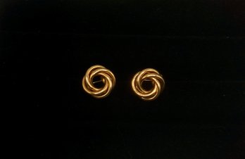 364- 14k Gold Screw Back Earrings - 6.1 Grams