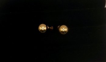 365- 14k Gold Screw Back Earrings - 3.3 Grams