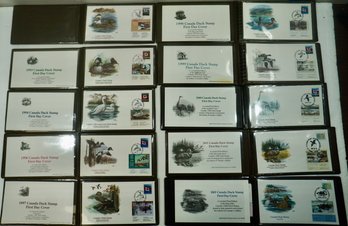 #19 Lot Of 10 Fleetwood Canada Duck First Day Covers