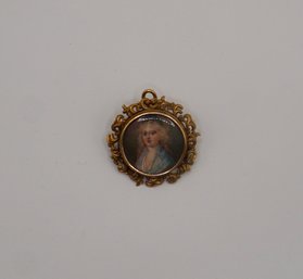 376- 14k Pendant/ Brooch - Portrait Rembrandt's Wife- 7.8 Grams