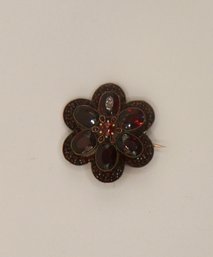 387-  Victorian Bohemian Garnet Brooch