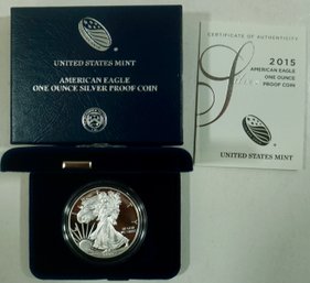 #36 2015 US Mint American Eagle One Ounce Silver Proof Coin