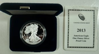 #37 2013 US Mint American Eagle One Ounce Silver Proof Coin (no Box)