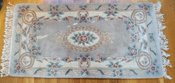 (Upper Level) Floral Asian Wool Rug