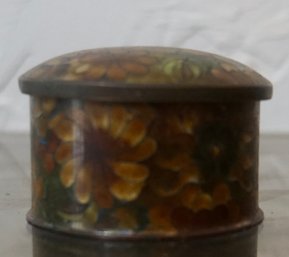 (Upper Level) Early China Trade Cloisonne Pill Box 2' X 1 1/2'