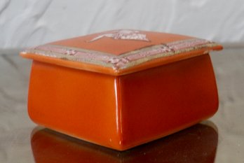 (Upper Level) Royal Bayreuth Covered Orange Box 2 1/2 X 2 1/2 X 1 12